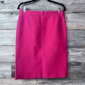 J. Crew Twill Back Zip Closure No. 2 Pencil Skirt Red Size 6 💗